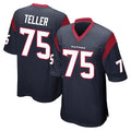 H.Texans #75 Wyatt Teller Player Navy Home Game Gdoa Stitched Jerseys