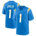 LA.Chargers #1 Quentin Johnston Player Blue Home Game Gdoa Stitched Jerseys