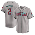A.Diamondbacks #2 Geraldo Perdomo Player Gray Road Limited Home Game Gdoa Stitched Jerseys