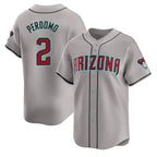 A.Diamondbacks #2 Geraldo Perdomo Player Gray Road Limited Home Game Gdoa Stitched Jerseys