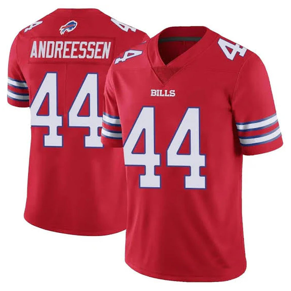 B.Bills #44 Joe Andreessen Player Red Vapor Untouchable Limited Gdoa Stitched Jerseys