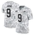 M.Dolphins #9 Joshua Uche Player Arctic Camo Salute To Service Limited Game Gdoa Stitched Jerseys