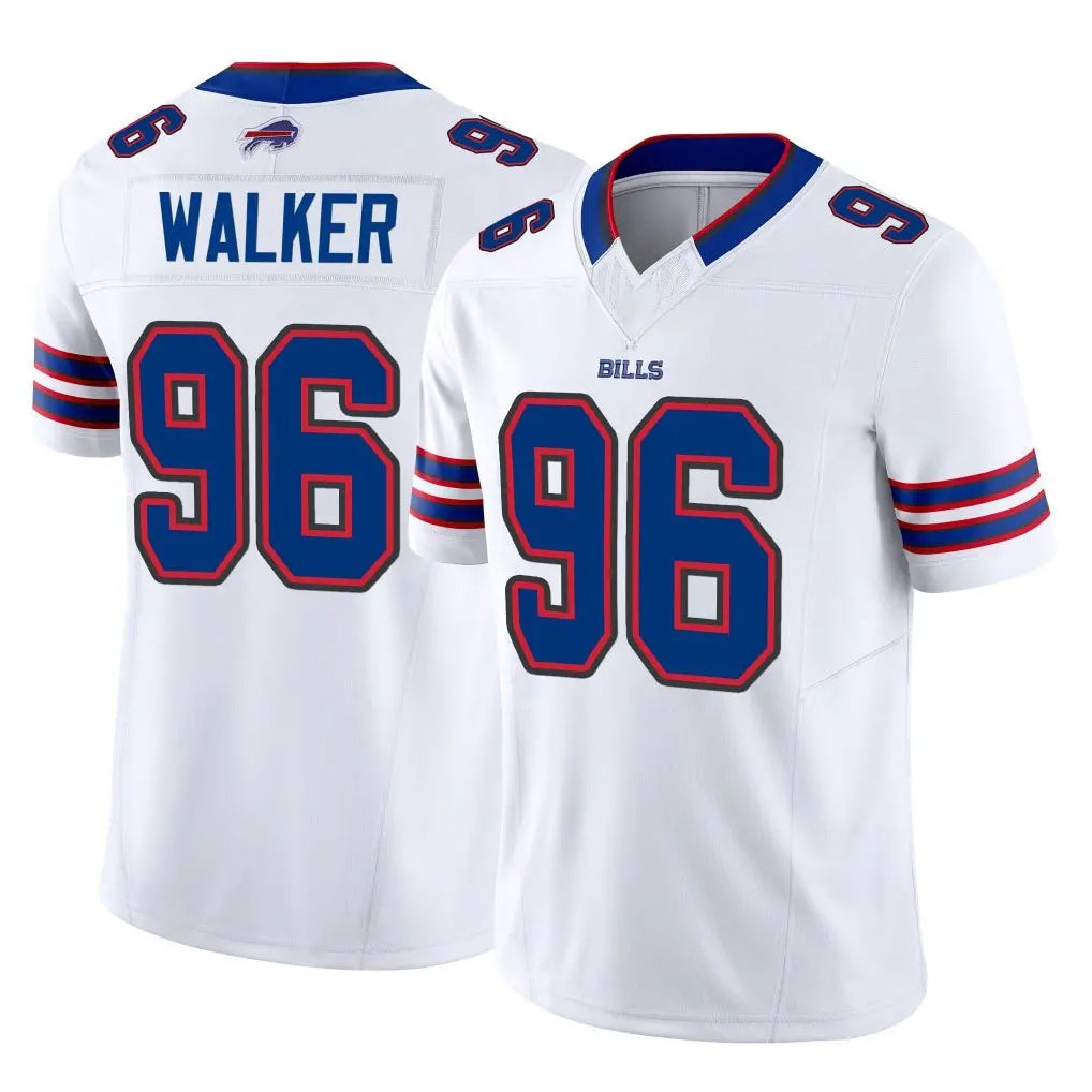 B.Bills #96 Deone Walker Player White Vapor F.U.S.E. Jersey Limited Home Game Gdoa Stitched Jerseys