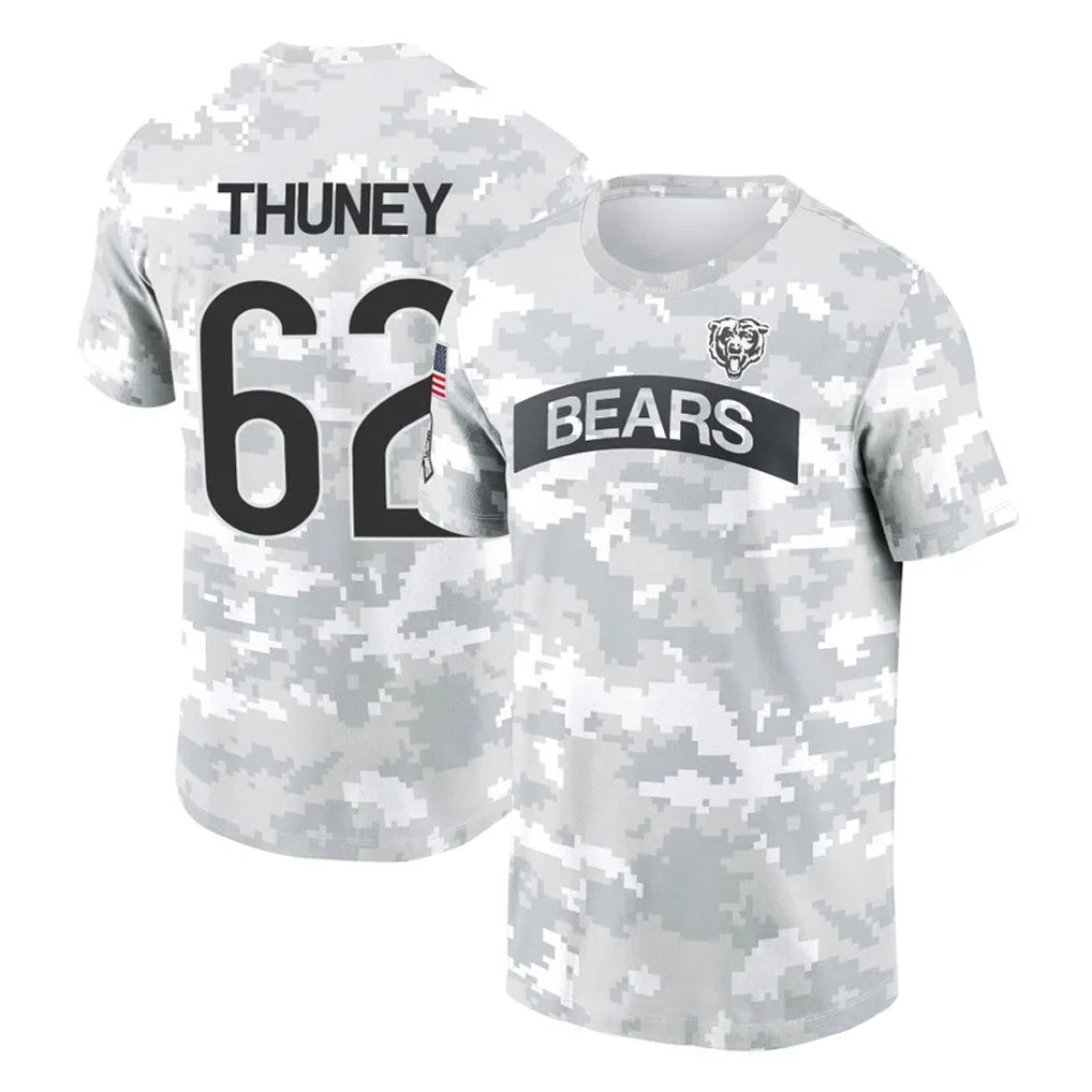 C.Bears #62 Joe Thuney Player Arctic Camo Salute to Service Performance T-Shirt Limited Gdoa Stitched Jerseys