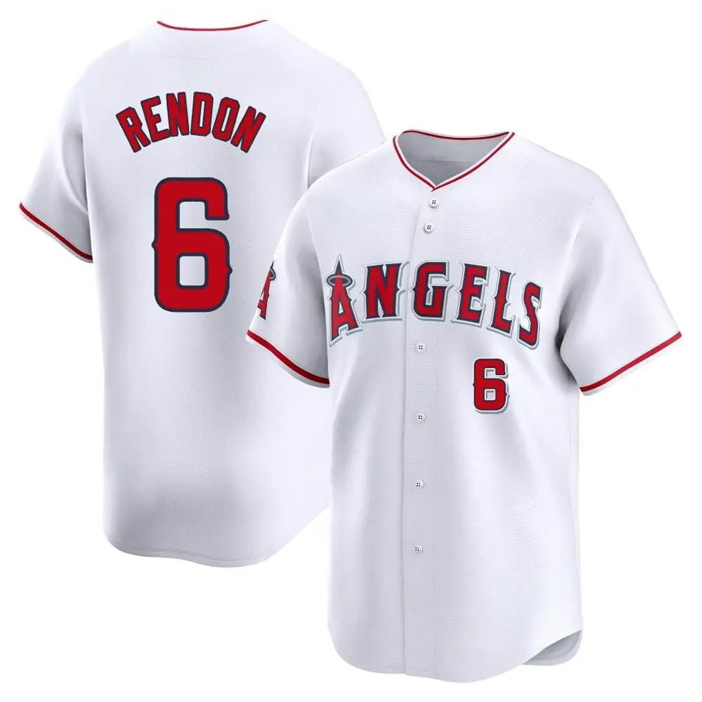 LA.Angels #6 Anthony Rendon Player White Limited Home Fdoa Stitched Jerseys