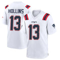 NE.Patriots #13 Mack Hollins Player White Home Game Gdoa Stitched Jerseys