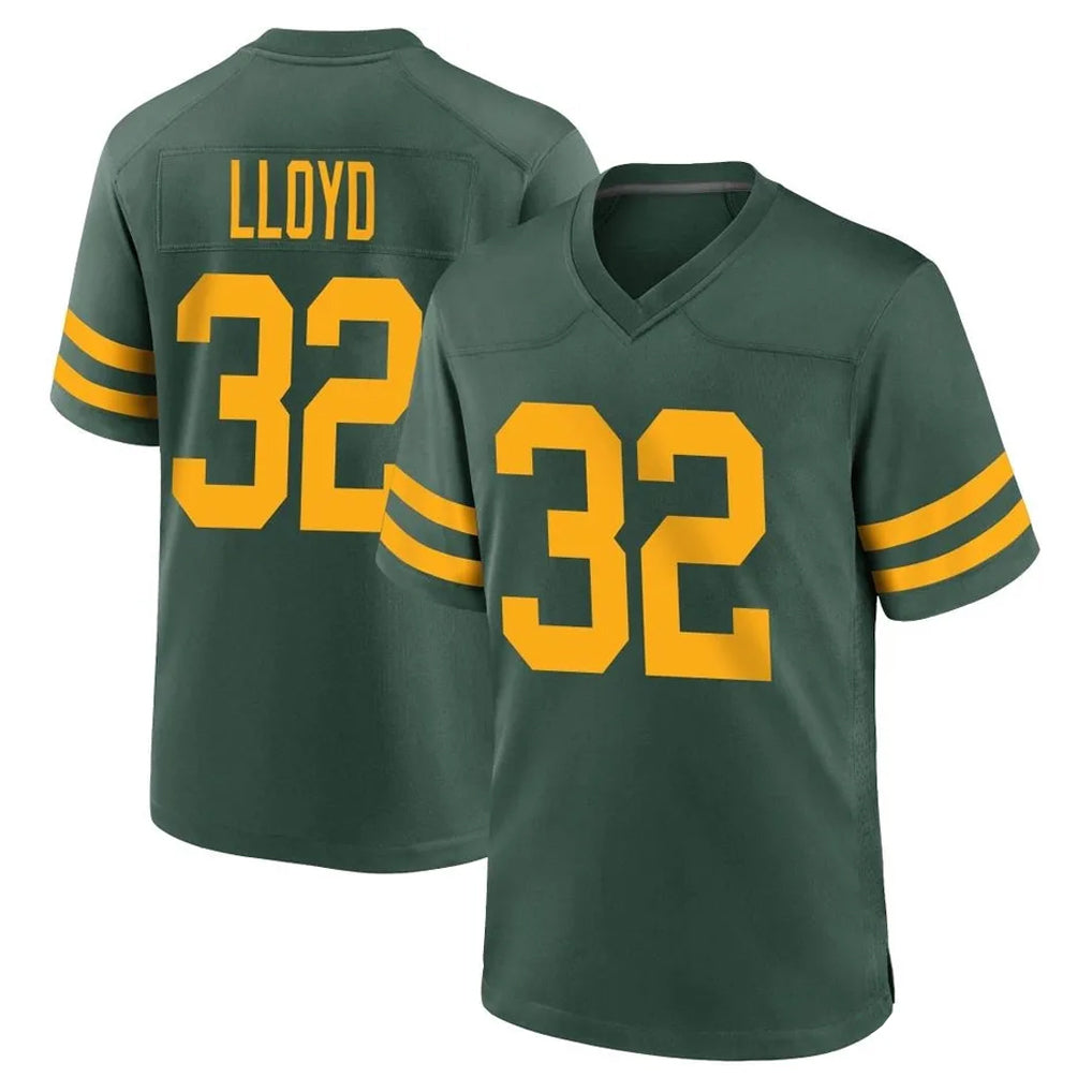 GB.Packers #32 MarShawn Lloyd Player Green Alternate Home Game Gdoa Stitched Jerseys