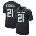 NY.Jets #21 Brandon Stephens Player Stealth Black Home Game Gdoa Stitched Jerseys