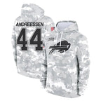 B.Bills #44 Joe Andreessen Player Arctic Camo Salute to Service Hoodies Limited Gdoa Stitched Jerseys