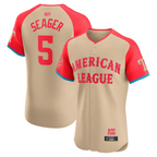 T.Rangers #5 Corey Seager Player Cream American League All-Star Game Elite Fdoa Stitched Jerseys