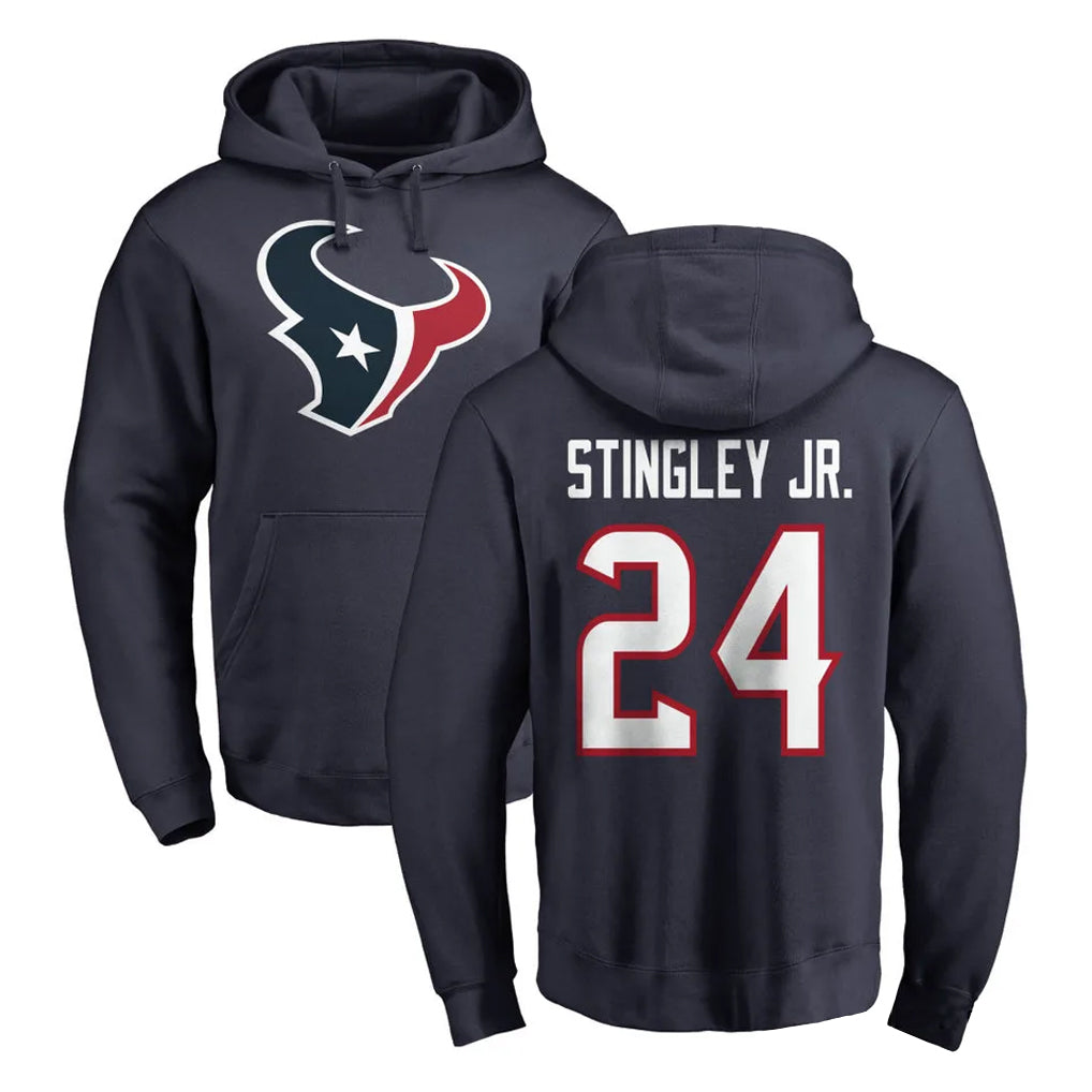 H.Texans #24 Derek Stingley Jr. Player Navy Pro Line Pullover Hoodie Limited Game Gdoa Stitched Jerseys