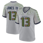 S.Seahawks #13 Ernest Jones IV Player Grey 2025 Rivalries Collection Home Game Gdoa Stitched Jerseys