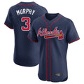 A.Braves #3 Dale Murphy Player Navy Limited Elite Home Game Gdoa Stitched Jerseys