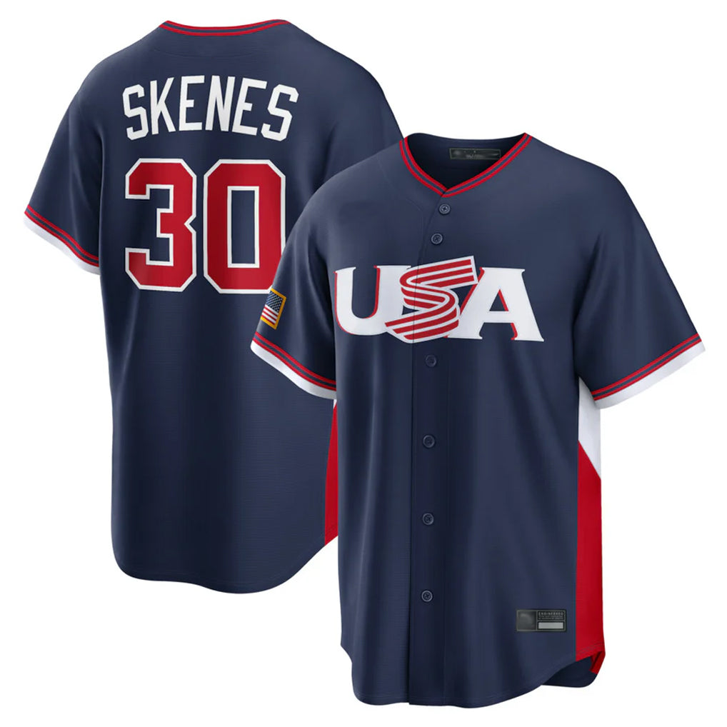 P.Pirates #30 Paul Skenes Player Navy USA 2026 World Classic Home Limited Fdoa Stitched Jerseys