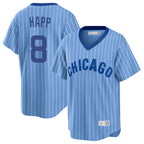 C.Cubs #8 Ian Happ Player Blue T-shirt Cooperstown Collection Limited Gdoa Stitched Jerseys