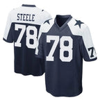 D.Cowboys #78 Terence Steele Player Navy-White Alternate Home Game Gdoa Stitched Jerseys