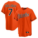 B.Orioles #7 Jackson Holliday Player Orange Home Game Gdoa Stitched Jerseys