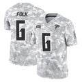 A.Falcons #6 Nick Folk Player Camo Salute to Service Limited Gdoa Stitched Jerseys