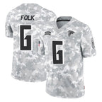 A.Falcons #6 Nick Folk Player Camo Salute to Service Limited Gdoa Stitched Jerseys