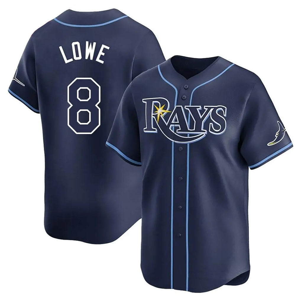 T.Bay Rays #8 Brandon Lowe Player Navy Home Limited Fdoa Stitched Jerseys