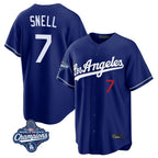 LA.Dodgers #7 Blake Snell Player Royal Game World Series Meet Home Fdoa Stitched Jerseys