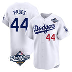 LA.Dodgers #44 Andy Pages Player White World Series Limited Home Fdoa Stitched Jerseys