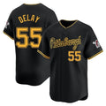 P.Pirates #55 Jason Delay Player Black Alt Home Limited Fdoa Stitched Jerseys