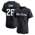 M.Marlins #26 Janson Junk Player Black Vapor Home Limited Elite Fdoa Stitched Jerseys
