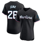 M.Marlins #26 Janson Junk Player Black Vapor Home Limited Elite Fdoa Stitched Jerseys