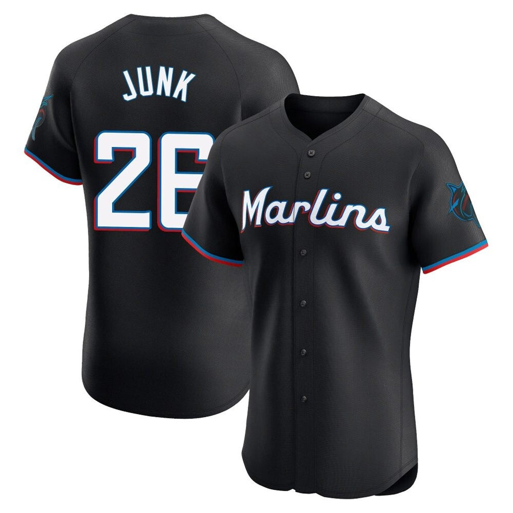 M.Marlins #26 Janson Junk Player Black Vapor Home Limited Elite Fdoa Stitched Jerseys