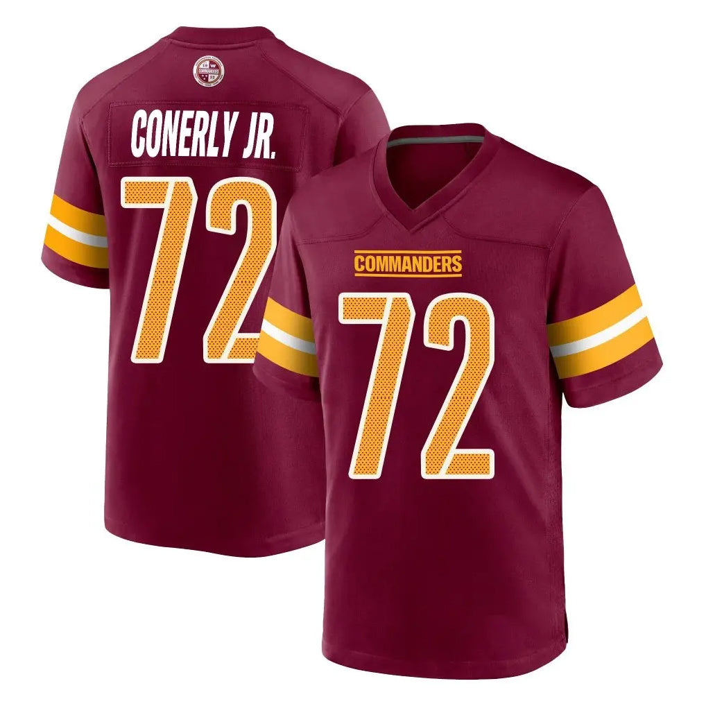 W.Commanders #72 Josh Conerly Jr. Player Burgundy Home Game Gdoa Stitched Jerseys
