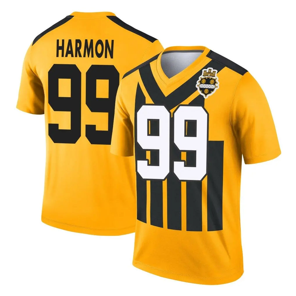 P.Steelers #99 Derrick Harmon Player Gold Legend Limited 1933 Throwback Performance Home Game Gdoa Stitched Jerseys