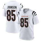 C.Bengals #85 Chad Johnson Player White Home Game Gdoa Stitched Jerseys
