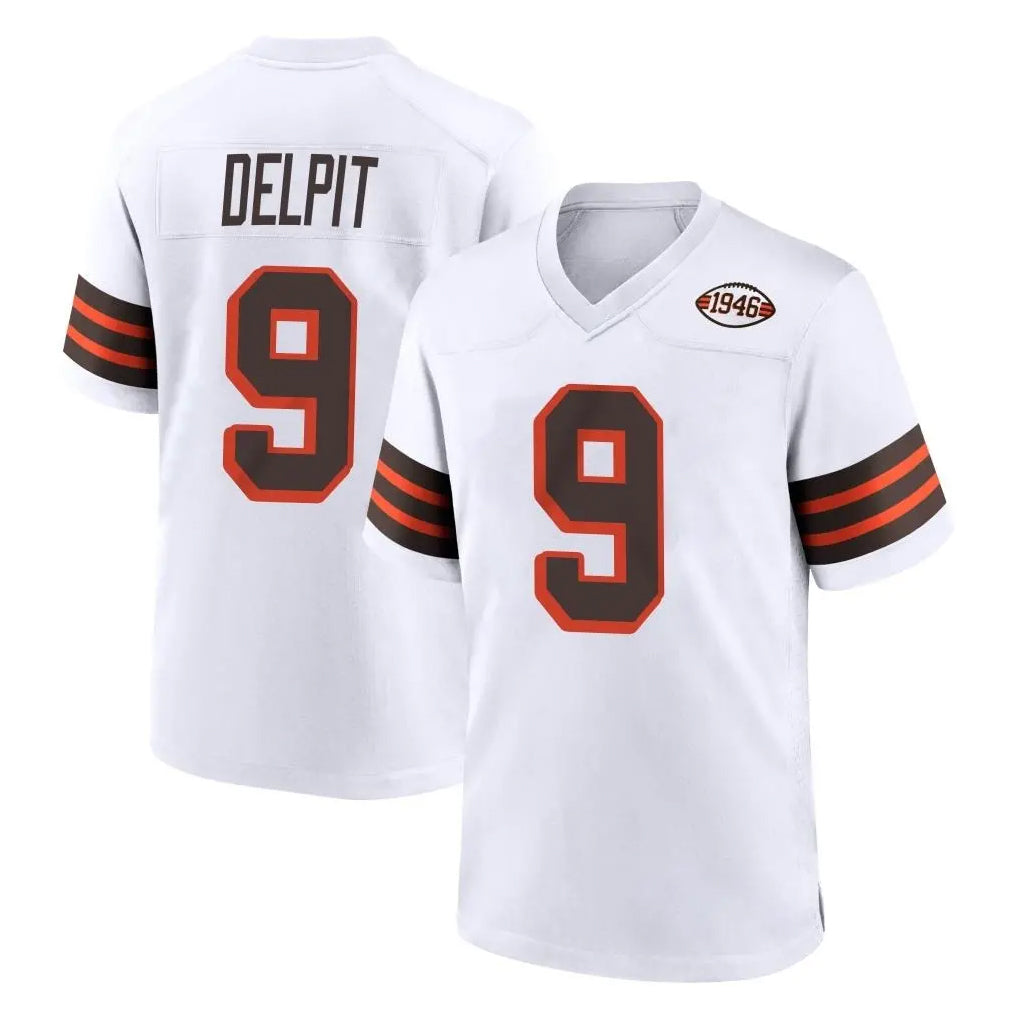 C.Browns #9 Grant Delpit Player White Alternate Home Game Gdoa Stitched Jerseys