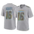 LA.Chargers #16 J.K. Scott Player Gray Atmosphere Fashion Home Game Gdoa Stitched Jerseys