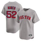 B.Red Sox #52 Wilyer Abreu Player Gray Road Limited Home Game Gdoa Stitched Jerseys