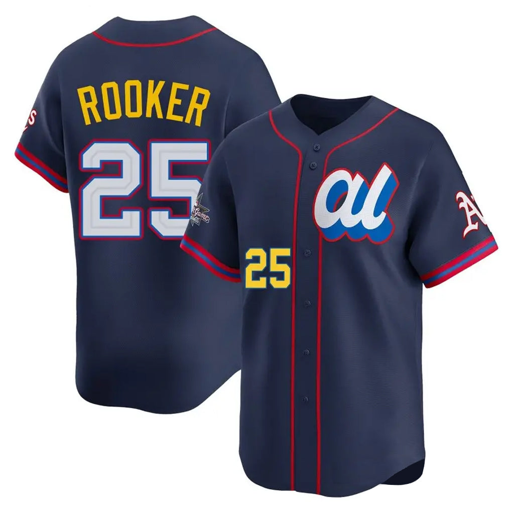 Athletics #25 Brent Rooker Player Navy American League All-Star Edition Limited Game Gdoa Stitched Jerseys