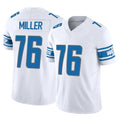 D.Lions #76 Blake Miller Player White Vapor F.U.S.E. Limited Home Game Gdoa Stitched Jerseys