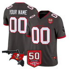 Custom TB.Buccaneers Pewter Limited 2026 Season Vapor F.U.S.E. Home Game Any Name & Numbers Gdoa Stitched Jerseys