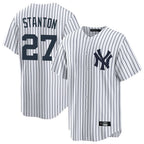 NY.Yankees #27 Giancarlo Stanton Player White Game Home Fdoa Stitched Jerseys
