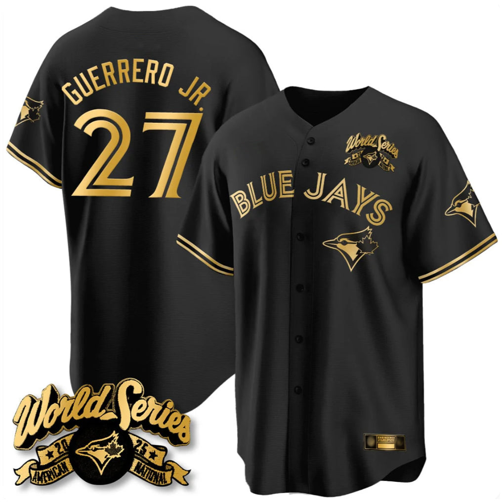 T.Blue Jays #27 Vladimir Guerrero Jr. Player Black 2025 American League All Fdoa Stitched Jerseys