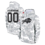 Custom B.Bills Arctic Camo Salute to Service Hoodies Any Name & Numbers Gdoa Stitched Jerseys