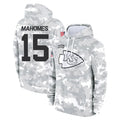 KC.Chiefs #15 Patrick Mahomes Player Arctic Camo Salute to Service Hoodies Limited Game Gdoa Stitched Jerseys