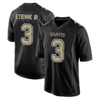NO.Saints #3 Travis Etienne Jr. Player Black Carbon Fashion Home Game Gdoa Stitched Jerseys