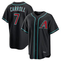 A.Diamondbacks #7 Corbin Carroll Player Black Home Game Gdoa Stitched Jerseys