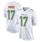 M.Dolphins #17 Trey Moore Player White Fashion Home Game Gdoa Stitched Jerseys