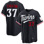 M.Twins #37 Victor Caratini Player Navy Home Game Fdoa Stitched Jerseys