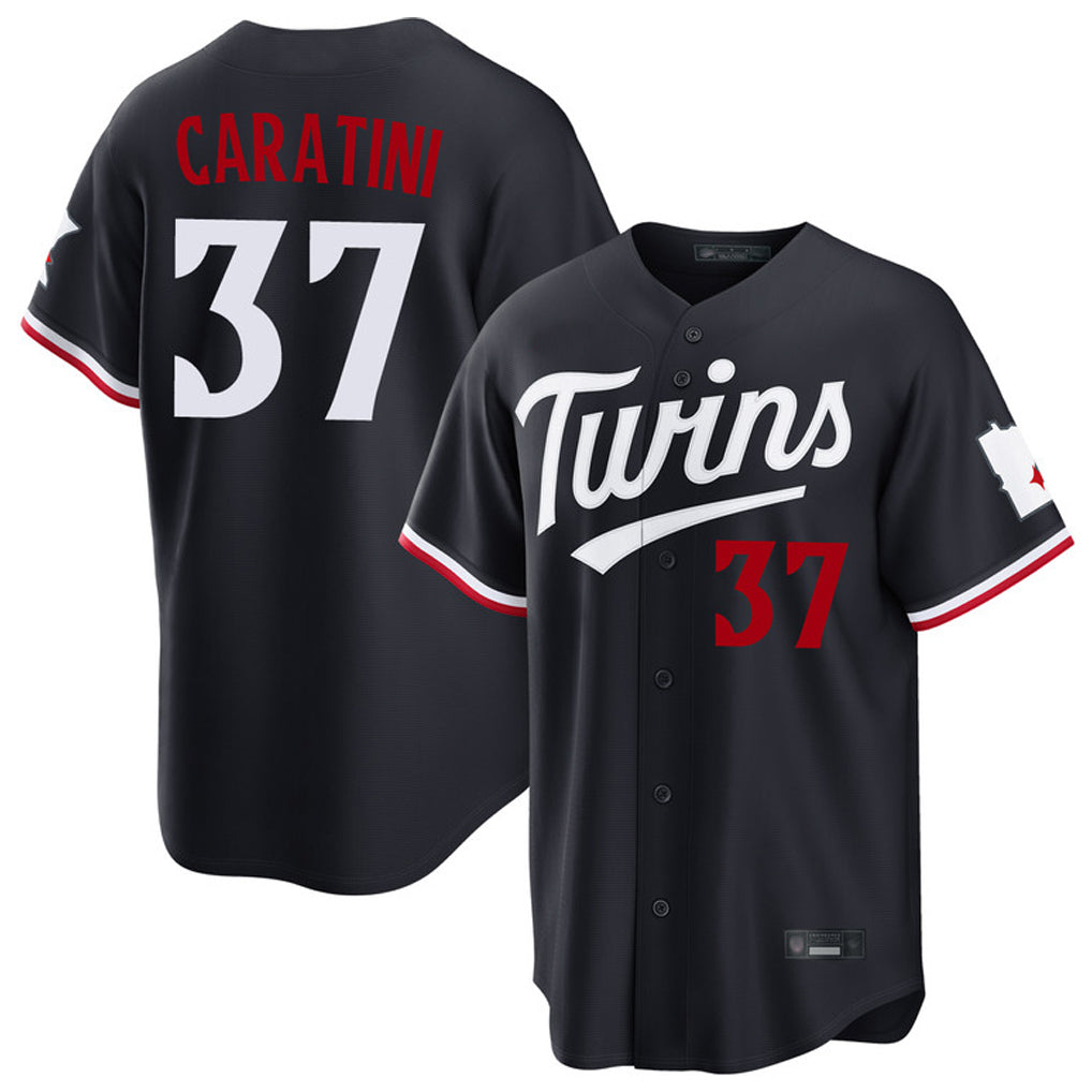 M.Twins #37 Victor Caratini Player Navy Home Game Fdoa Stitched Jerseys