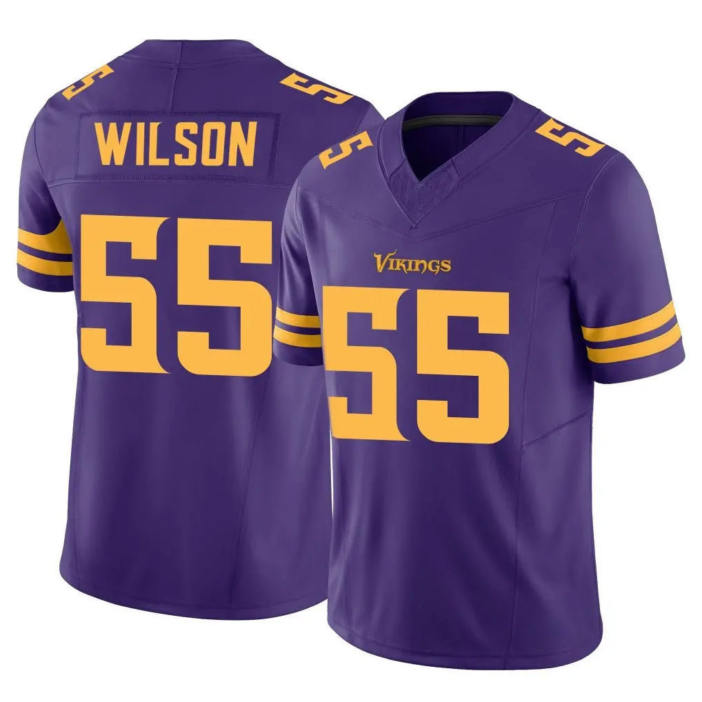 M.Vikings #55 Eric Wilson Player Purple Limited Alternate Vapor F.U.S.E. Home Game Gdoa Stitched Jerseys