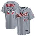 D.Tigers #29 Tarik Skubal Player Gray USA 250 Fourth of July Limited Elite Home Game Gdoa250Ys Stitched Jerseys